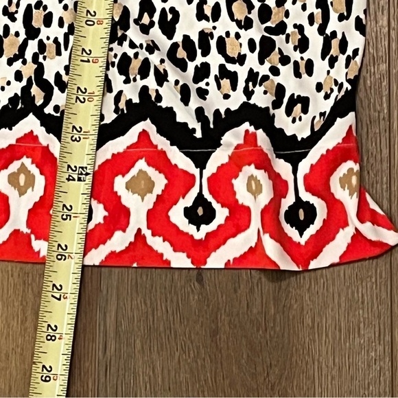 CHICO'S 2 US Size 12/14 Leopard Aztec Print Slinky Bell Sleeve Tunic‎ Top - Picture 10 of 12